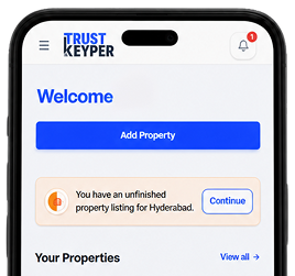TrustKeyper broker portal on a phone