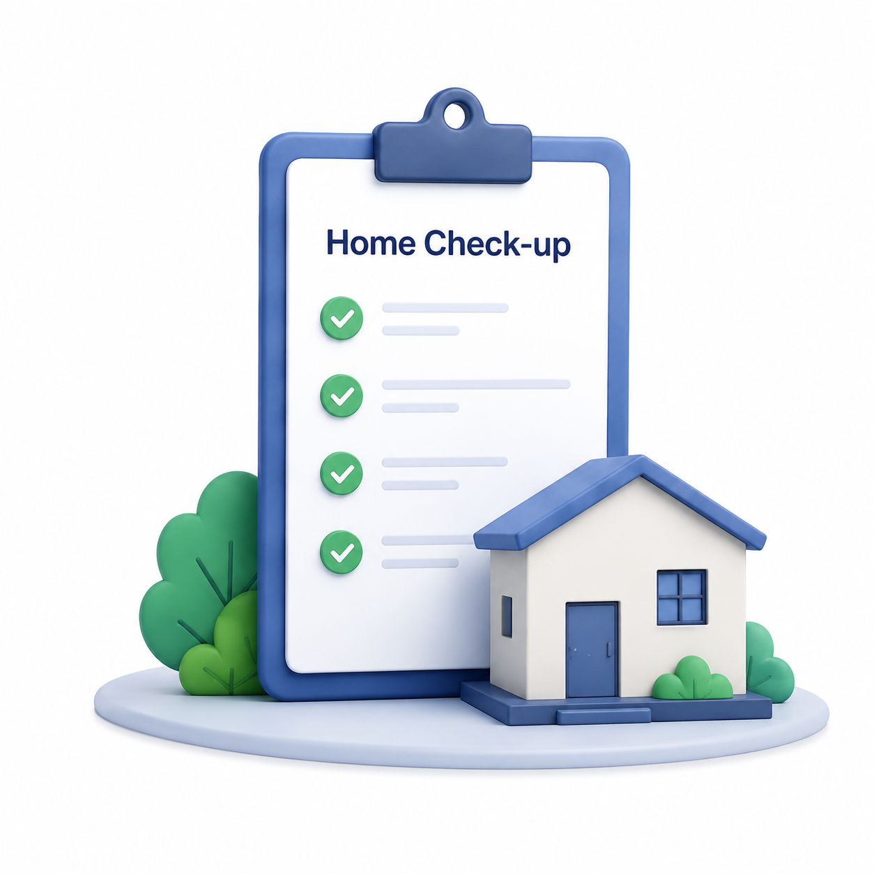 Regular home servicing and property check-up illustration